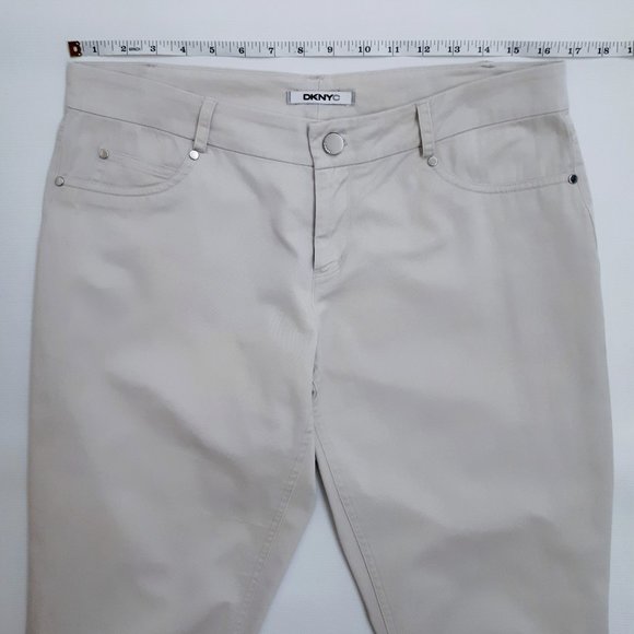 DKNYC Tapered Slim Fit Chino Khaki Pants in Neutral Beige - Picture 4 of 14